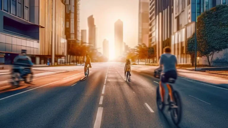 cycling in urban city to gain a sustainable lifestyle